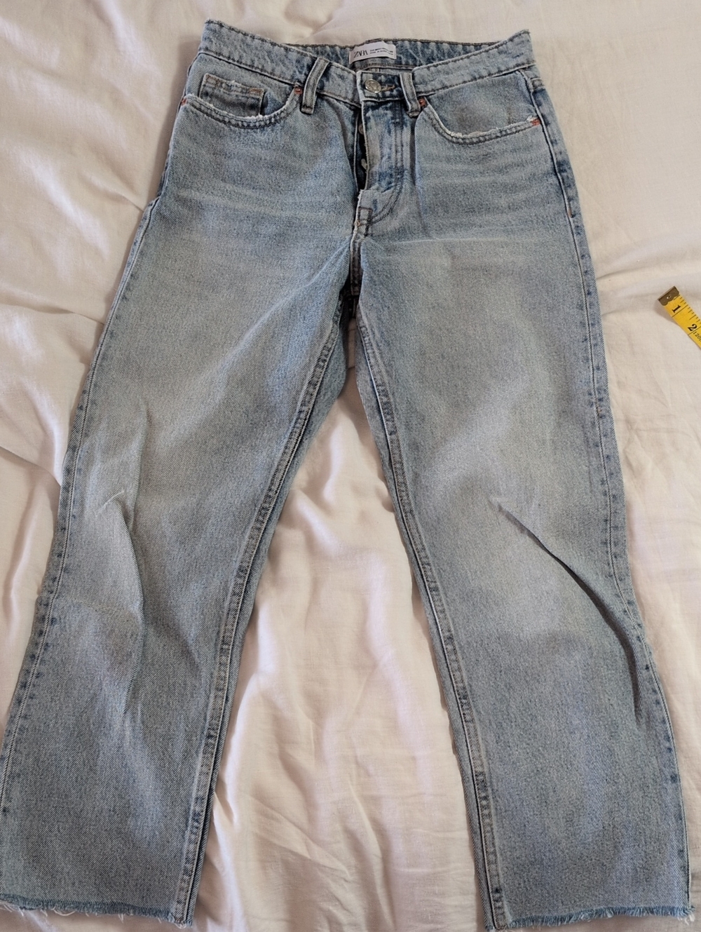 Zara Light Blue Straight-Leg Women’s Jeans